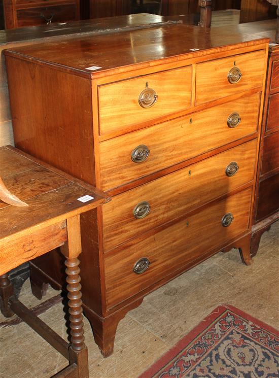 George III oak chest of drawers